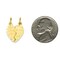 14K Yellow Gold Break Apart Heart Charm Pendant Jewelry 22 X 16mm